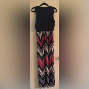 Maxi Dress Navy and Pink Juniors L